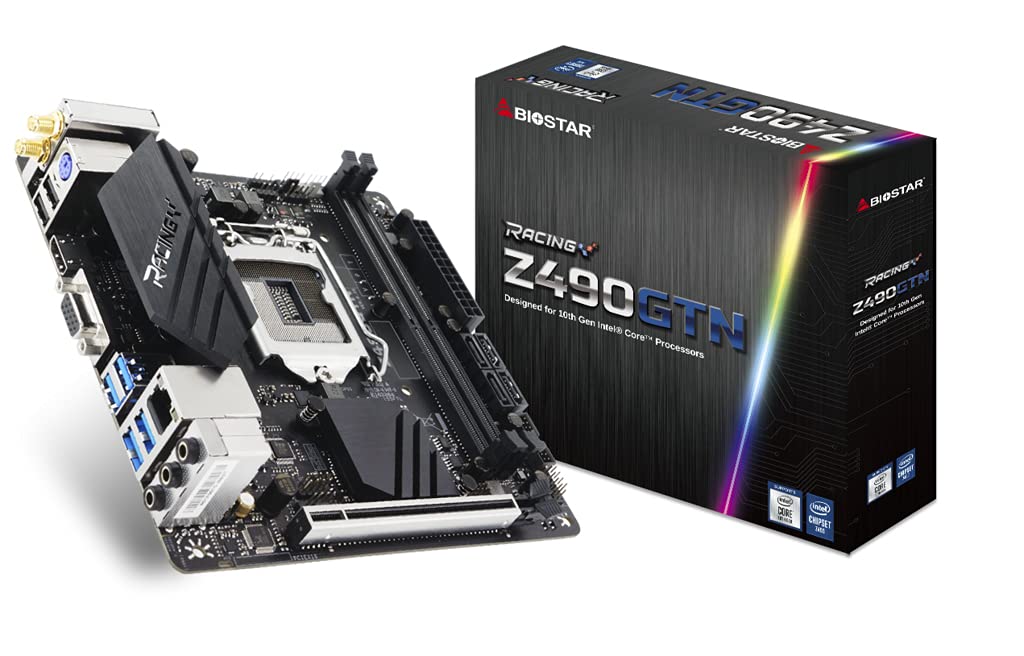 

BIOSTAR Intel 10th Generation Compatible Z490 Motherboard Mini-ITX [Z490GTN]
