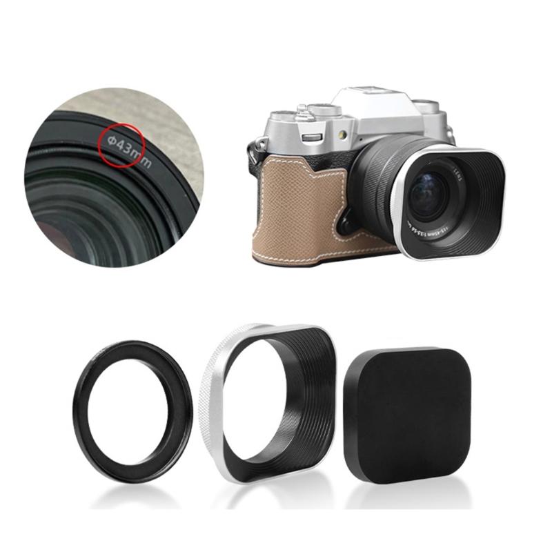 Professional Photography Lens Hood Pack  Aluminum Lens Cover Enhances Photo Quality