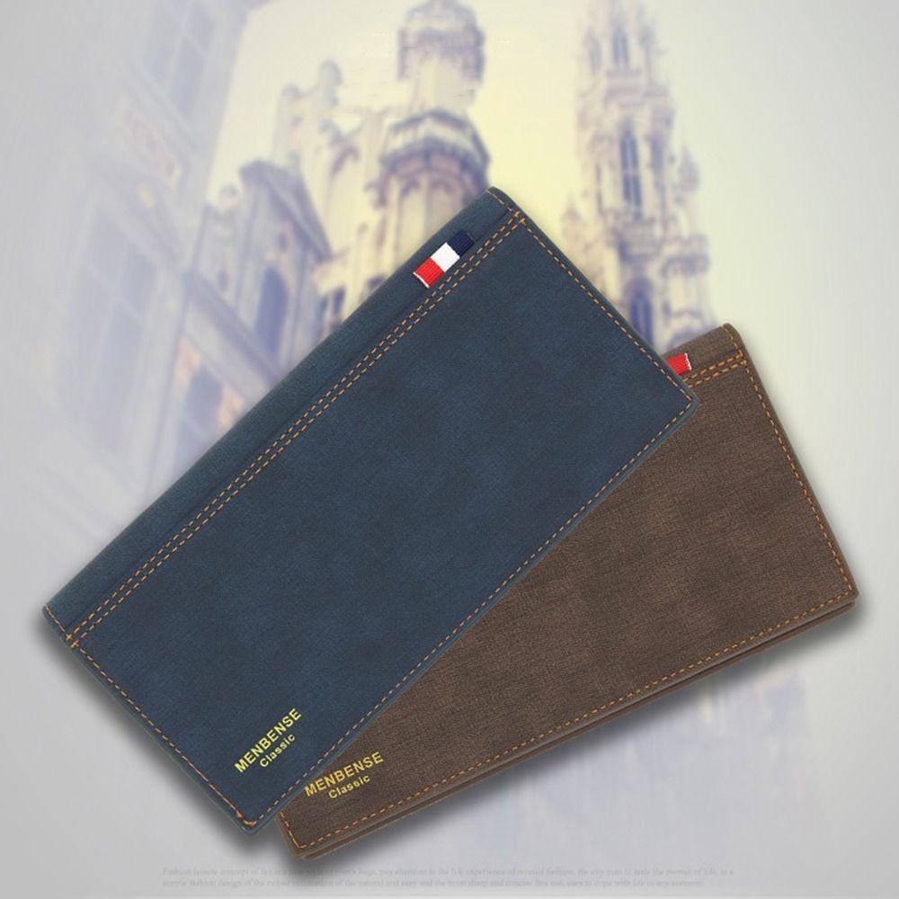 

PU Leather 3 Fold Purse Multi-position Men s Hand Bag French Style ID Card Holder Shopping