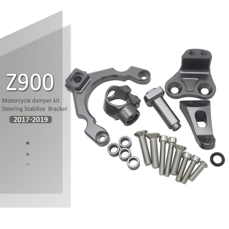 

For KAWASAKI Z900 Z 900 2017-2019 2018 New Motorcycle Steering Damper Bracket Stabilizer Linear Mount Support Kit Titanium