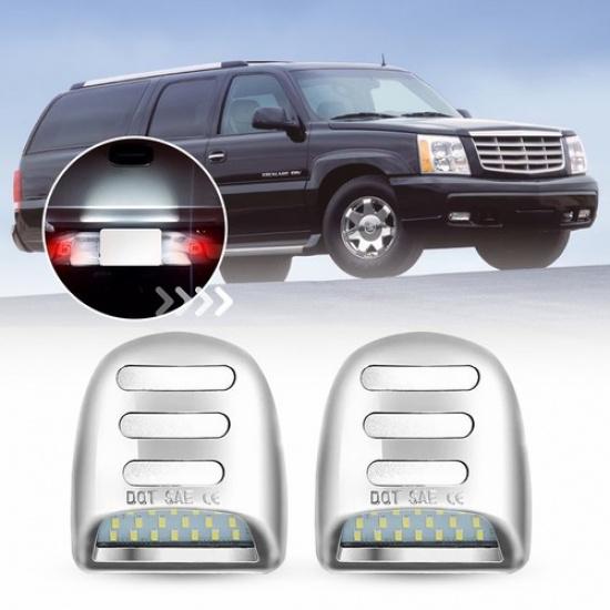 2x Автомобильный фонарь подсветки номера Хромированный Для 2000-2006 GMC Yukon XL 1500 2500 15805196