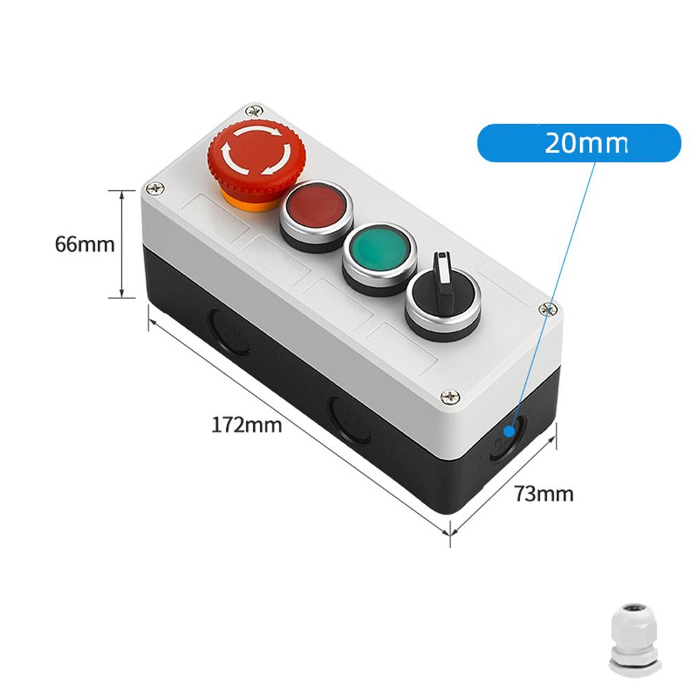 22mm Inching Control Box Anti-drop Screws Rated Current 10A Self-locking Anti-drop Switch For Machinery Control