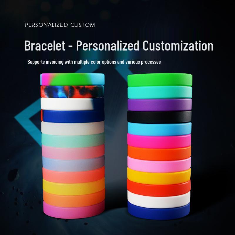 Luminous Silicone Basketball Wristband with Custom Engraved Logo