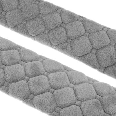 2Pcs Car Shoulder Pad Solid Color Soft Plush Seat Safety Belt Covers Cushion Car Interior Accessory Grey/Pink/Purple/Black/Beige