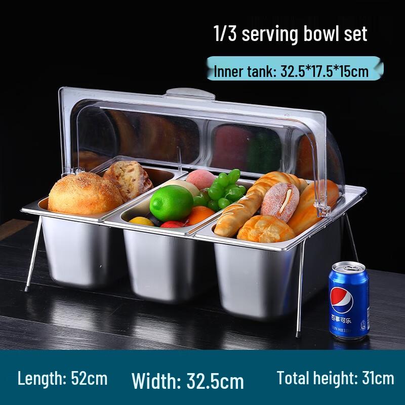 Stainless Steel Food Display Pan with Lid