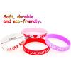 30pcs Valentines Day Rubber Bracelet Bulk Colorful Silicone Wristbands for Women and Kids Valentine Party Favors Supply Classroom Gifts