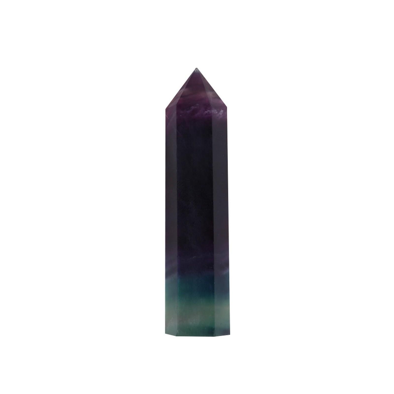 Natural Colorful Fluorite Crystal Column Fluorite Single-pointed Hexagonal чёрный
