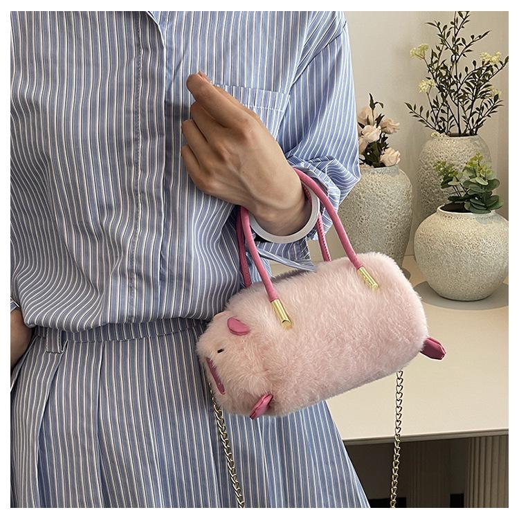Plush Capybara Panda Crossbody Shoulder Bag - Cute Fashion Handbag Doll for Girls