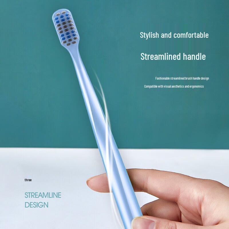 Minimalistische Spiral-Zahnbürste mit weichen Borsten