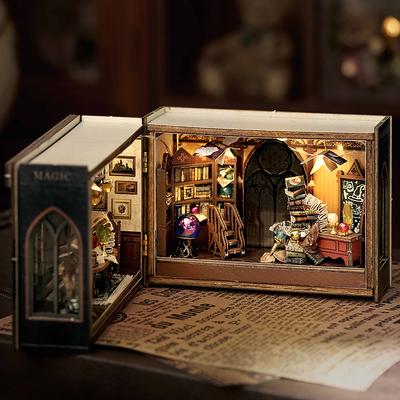 WoodenMini Doll House 3D Puzzle DIY Small House Assembly Building Model Kit Toy Home Bedroom Decoration With Furniture Dollhouse