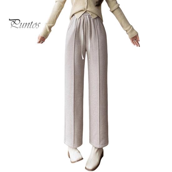 

Женские зимние брюки, эластичные, с завязками на талии, прямые, широкие, длинные брюки с карманами, утолщенная бархатная подкладка, теплые брюки L