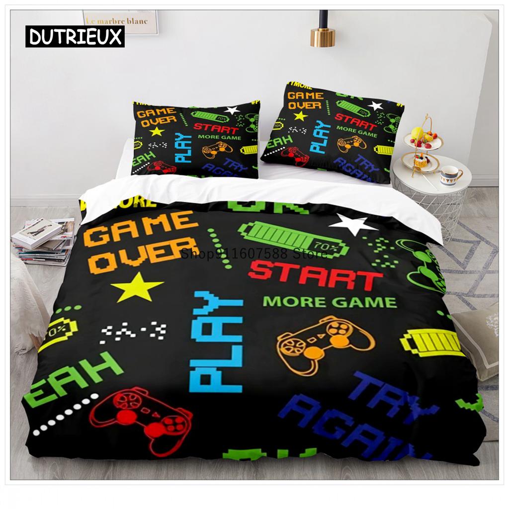 Duvet Cover Gamepad Bedding Set Kids Boys Teens Gifts Bedroom Decoration Video Game Duvet Cover For Youth New Game Controller
