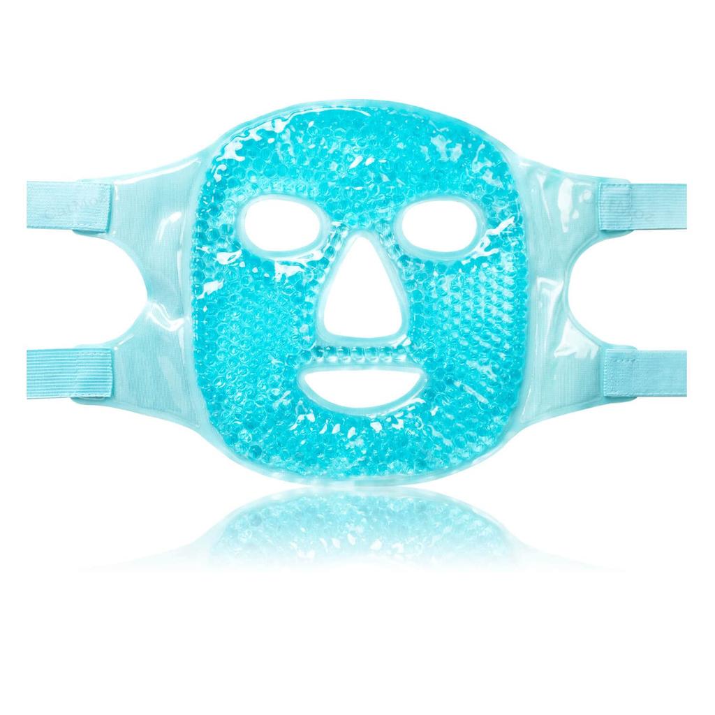 CatMoz Gel Face Cool and Soothes Reduces Hot and Cold Beauty Reusable Mask, Refreshing, Skin, Swelling, Pack, (Blue)