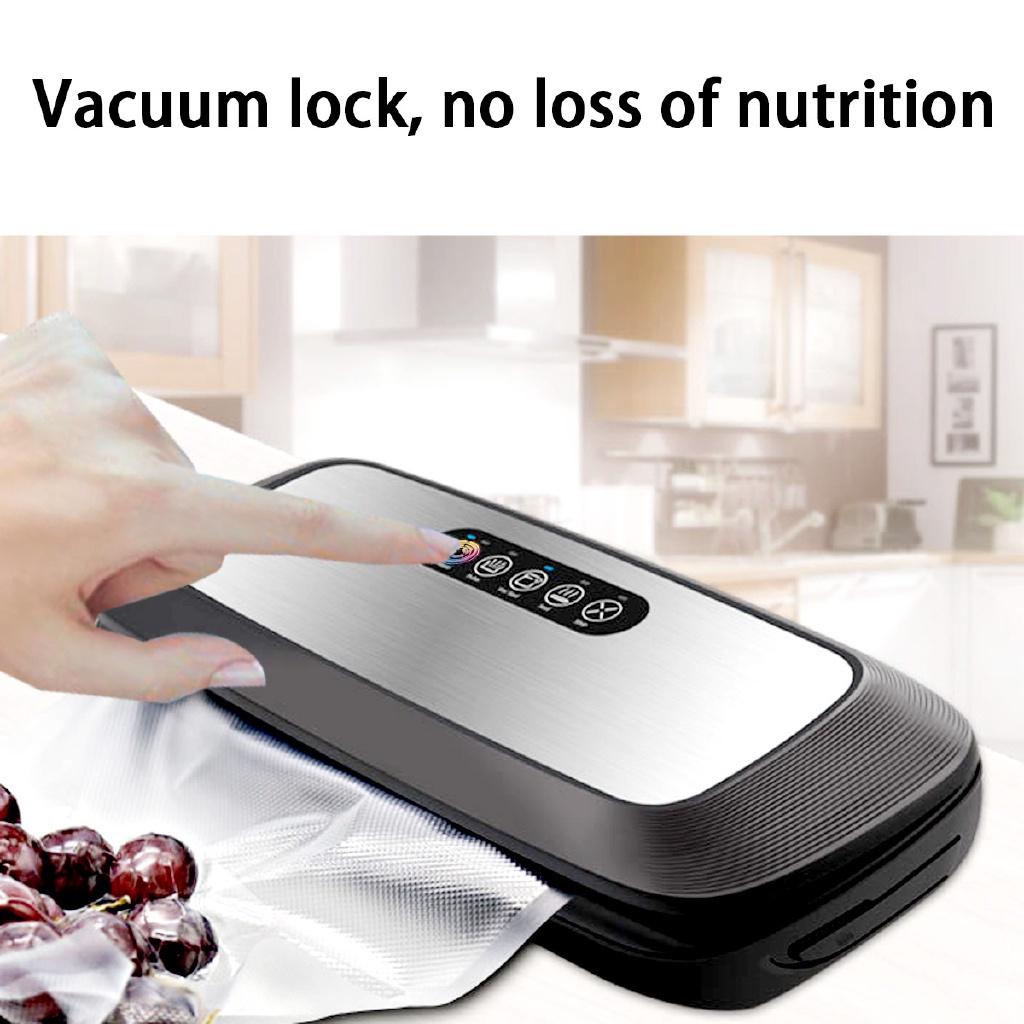 130W Fully Automatic Food Vacuum Sealer Machine For Food Saver Wet&Dry Electric Vacuum Sealer Packaging Machine +10PCS Bags