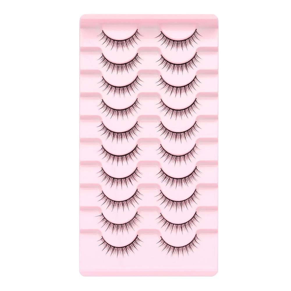 Dichte schwarze falsche Wimpern - Natürlich, voller Streifen für Cosplay/Comic, ideal für Anfänger und Cross-Border-Stile.