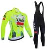 Winter  Team UAE Bike Jacket Cycling Jersey Pants Set Men Women Warmth Fleece Ropa Ciclismo Team Pro Bicycle Clothing