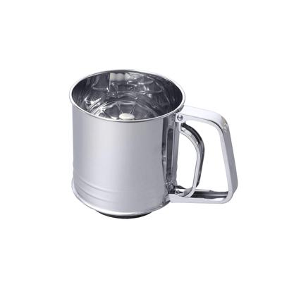 Automatic Flour Sifter, Medium Size, Stainless Steel, Made In Japan, EE Sweets D-4726