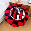 1PC Milan Football club Printed Umbrella Folding umbrella, automatic umbrella 8-Frame for Travel, camping Fan gifts Christmas Gifts