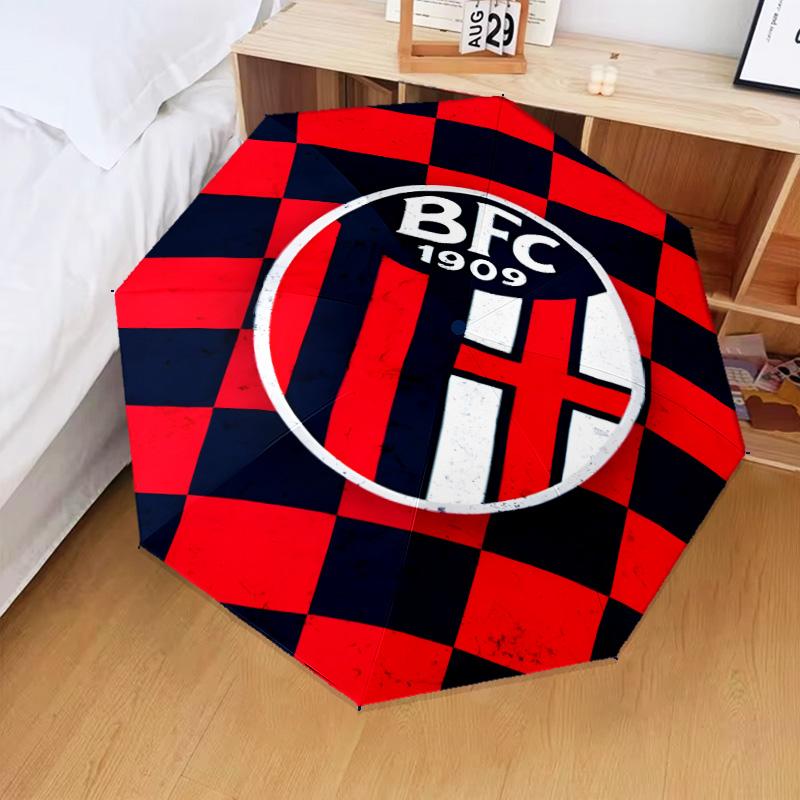 1PC Milan Football club Printed Umbrella Folding umbrella, automatic umbrella 8-Frame for Travel, camping Fan gifts Christmas Gifts