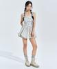Zero Planet Ayla Shirred Mini Dress Blue
