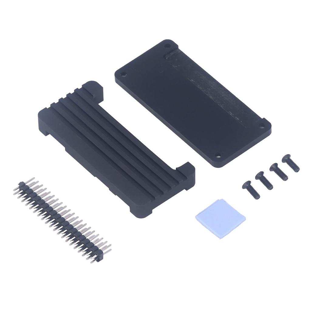 Kylfodral i aluminiumlegering Akrylbottenkåpa Passivt kylande hölje för Raspberry Pi Rak stiftlist