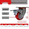 Heavy-Duty Silent Universal Wheels - Iron Core Polyurethane Arc, 4/5/6/8 Inch, for Mechanical Carts