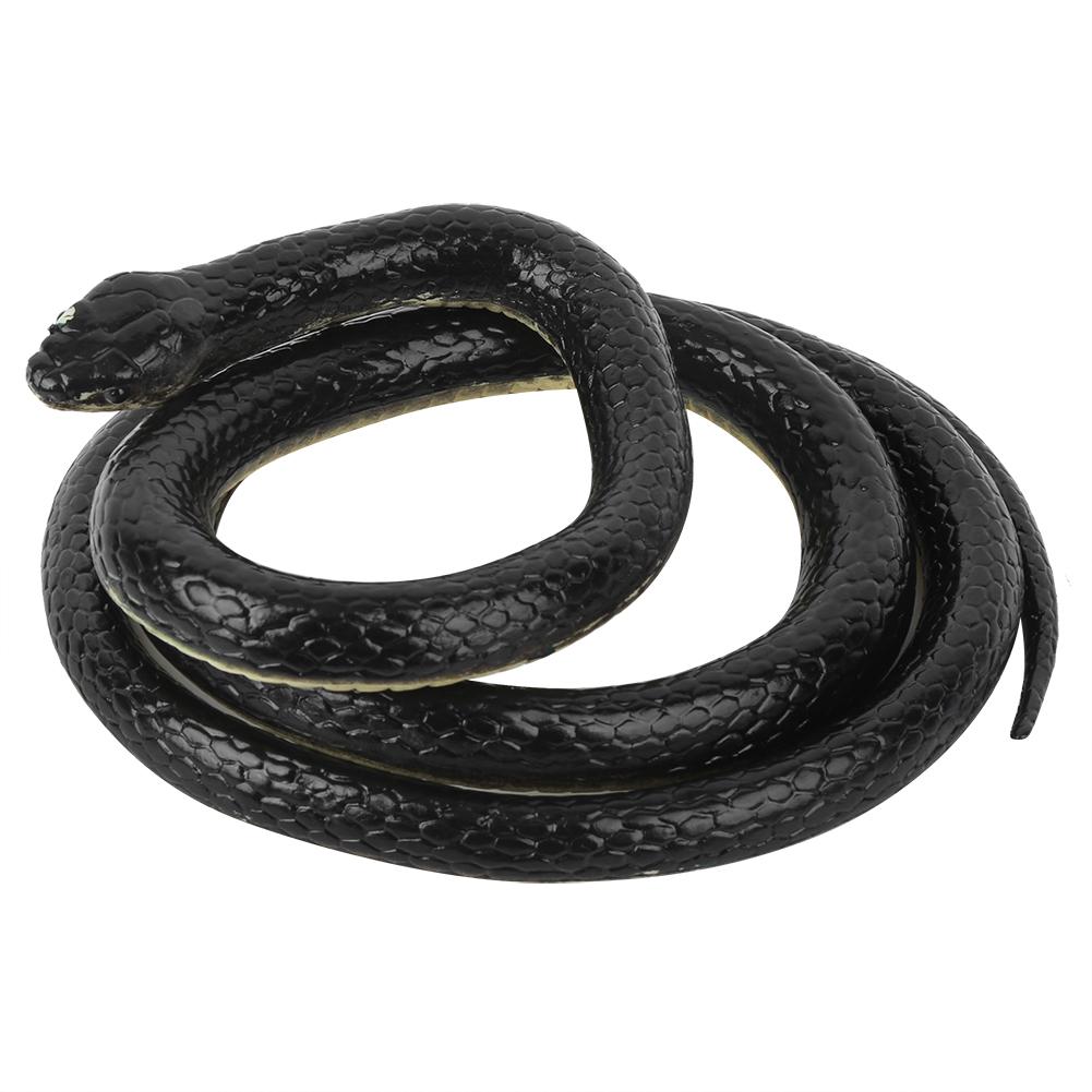 Soft Rubber Artificial Snake Toy Fake Snake 1.25m Prank Toys Halloween Party Supplies