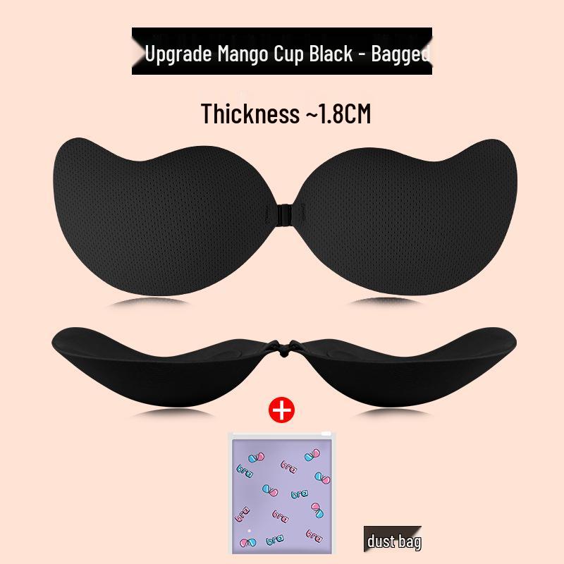 Mangoförmige selbstklebende Push-Up-BH-Einlagen: Atmungsaktive, unsichtbare Nippelabdeckungen für große Brüste - Anti-Hänge-Unterstützung für Hochzeitskleider
