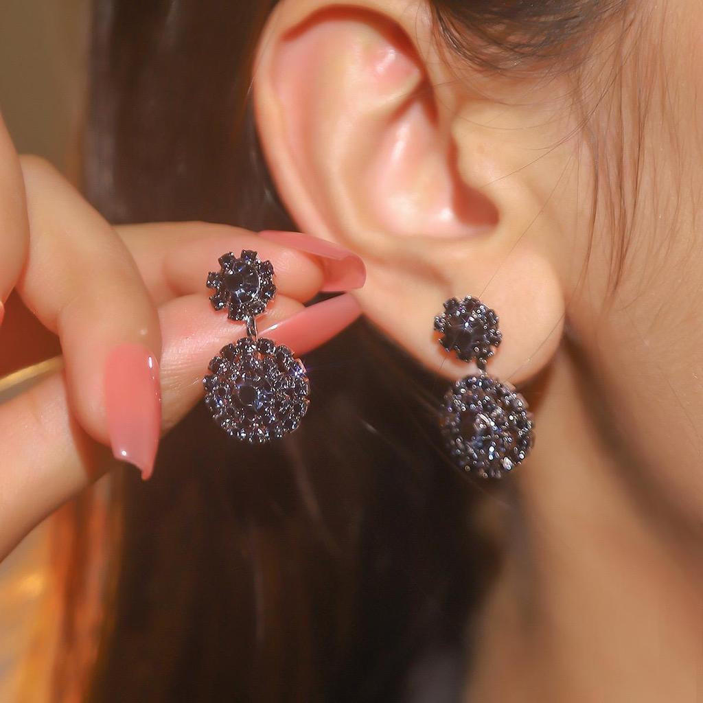 Super Shiny Diamonds Snowflake Earrings Luxury Style Fashion Earrings Dangling Earrings Multicoloured Jewellery