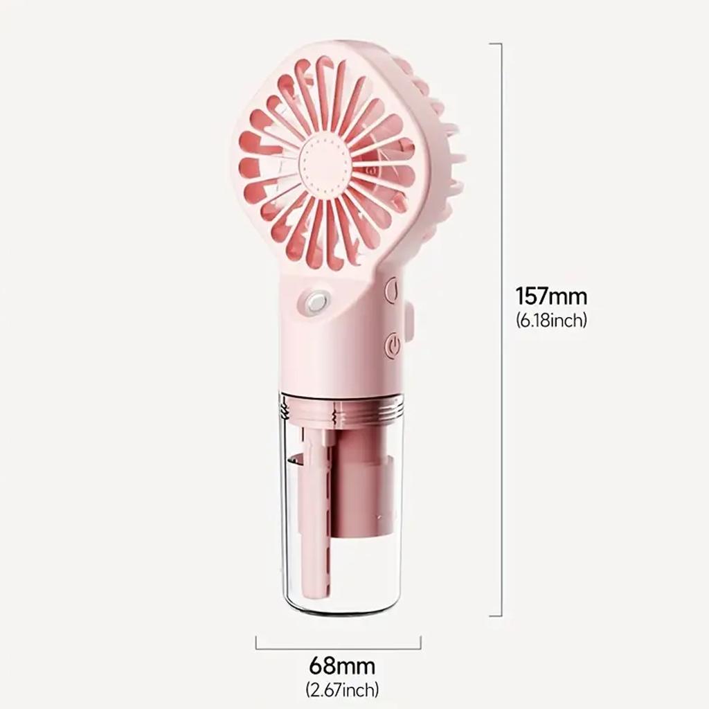 Handheld Mini Fan Air Conditioner USB Rechargeable Portable Mist Cooler Cooling Spray Humidifier Fan for Home/Office/Dorm