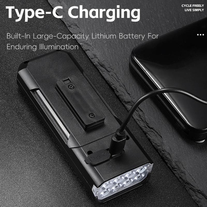 Waterproofs Bike Headlight 4 Light Modes Bright Front Bicycles Light Night Cycling Bike Light for Mountain Cycling