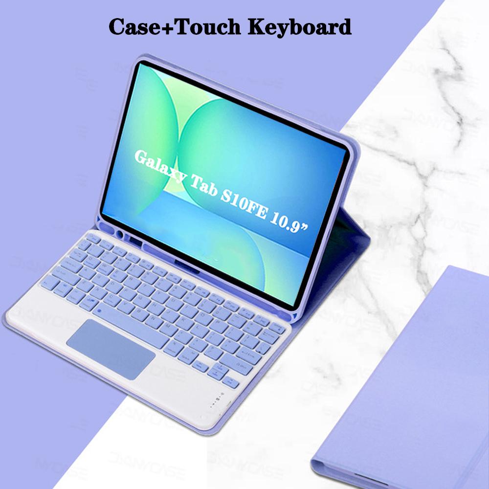 Case for Samsung Galaxy Tab S10 FE 10.9 Inch, Keyboard Cover for Samsung Galaxy Tab S10 FE 10.9 Inch SM-X520/X526/X526B