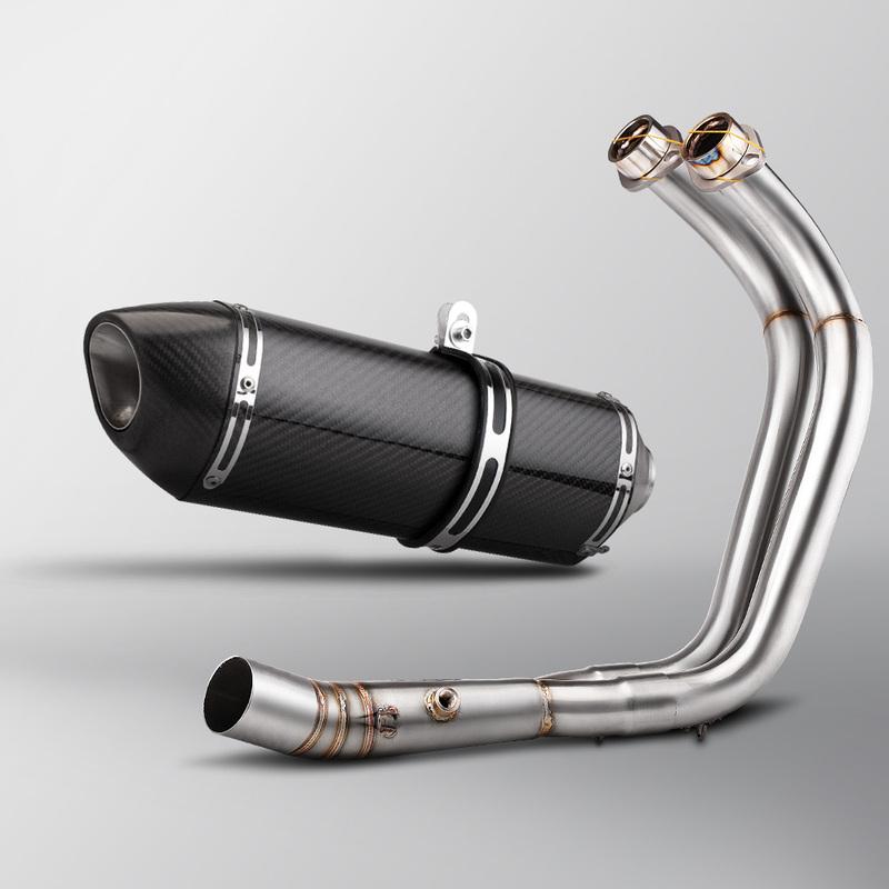 Complete Exhaust System for Motorcycle, Carbon Fiber Exhaust, 51mm/2 Inches, for Mt07 R77 2014-2023