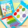 1 Set Kids Magnetic Fraction Tiles & Fraction Circles Math Manipulatives For Elementary Magnetic Fraction Educational Puzzle Toy