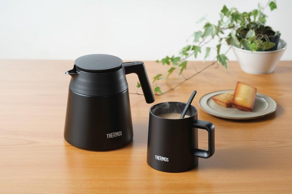 Thermos Vakuumisolierte Kaffeekanne Alle Teile Spülmaschinenfest Thermoskanne Hält Kaffee Heiß oder BK Server, 720ml, Schwarz, Sicher, Design, Kalt, TTF-720