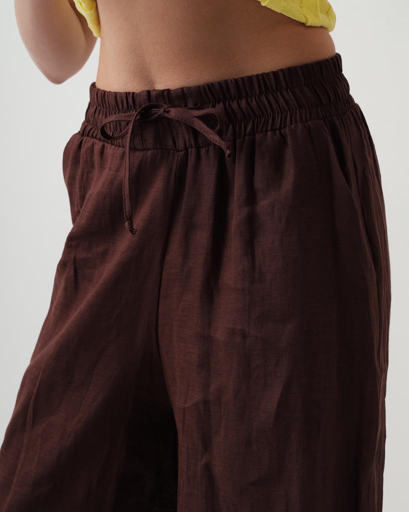 Брюки льняные Of White 4005 38 шоколад