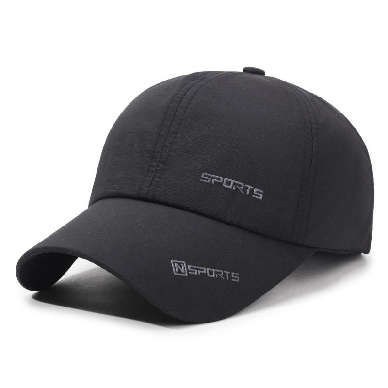 Letter Embroidery Hat Men's Summer Thin Outdoor Baseball Cap Quick-Drying Fishing Sunshade Sun Cap