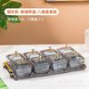 Nordic Style Glass Serving Tray Set With Divided Dishes Lids Fruit Nuts Snacks Dessert In Restaurant KTV Hotel