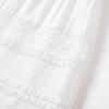 Elegant White Lace High-Waist Tiered Midi Skirt