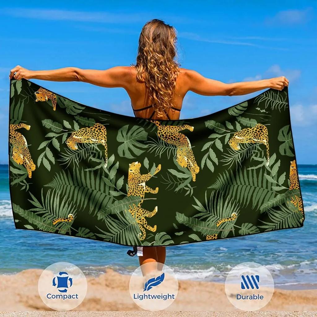 Strandtuch Mikrofaser für Erwachsene, Leichtes Extra-Großes Schnelltrocknendes Handtuch für Schwimmen Sport Strand Fitnessstudio
