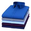Youth Casual Slim Fit Men's Shirt: Solid Color, Light Business, Turn-Down Collar, Fashion Work Uniform