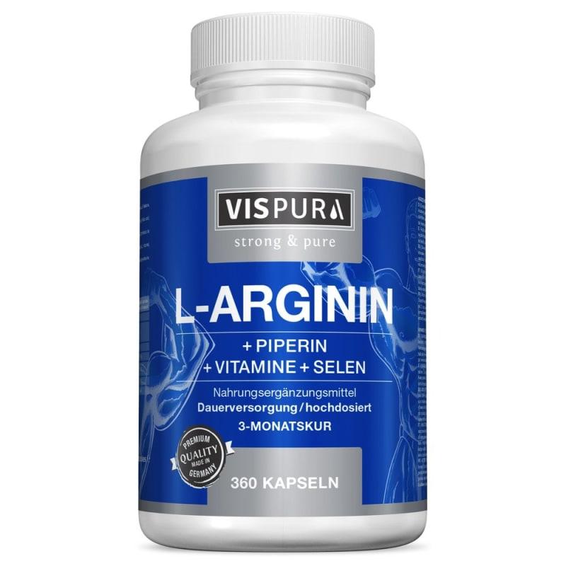 

VISPURA L-ARGININ + Piperine + Vitamins + Selenium 360 Capsules