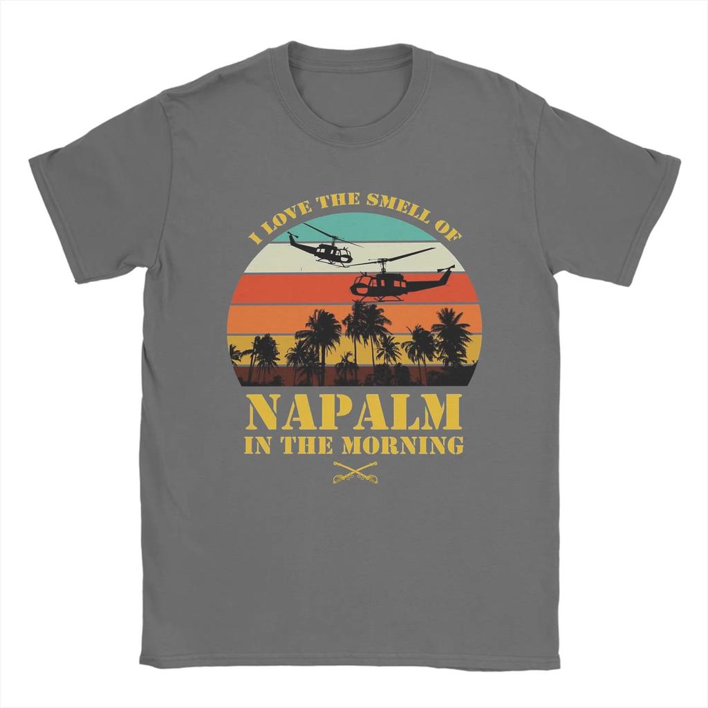 2026 I Love The Smell of Napalm in The Morning Apocalypse Now T-Shirt Men Vintage Cotton Tees Short Sleeve Casual Clothing Streetwear