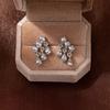 Super Flash Row Diamond Fashion Simple Double Row Water Drop Earrings High Sense Femininity Light Luxury Silver Needle Earrings Fashion Earrings