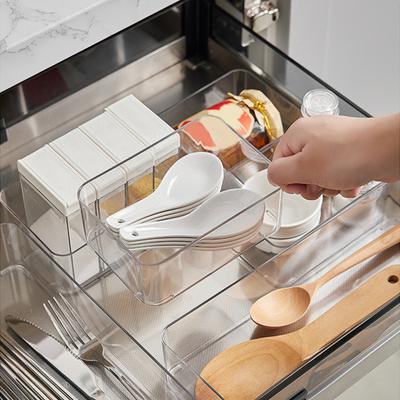 Storage Box High Capacity Save Space Organization Transparent Smooth Edge Storage Free Combination Classification Drawer Divider Household Products
