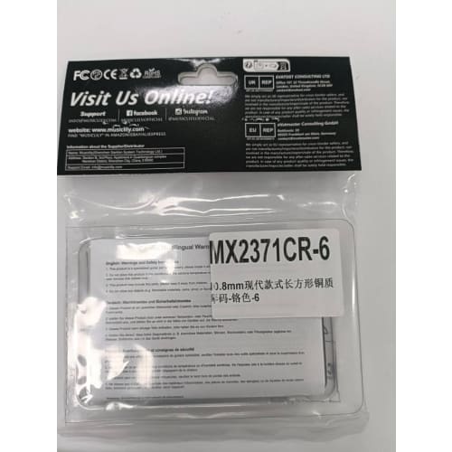 Musiclily Ultra 10.8mm Brass Bridge Saddles for Strat/Telecaster Electric Guitars, Chrome (Set of 6)