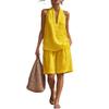 Women Spring Summer Casual Loose Two Piece Outfit Sleeveless Vest & Shorts Set
