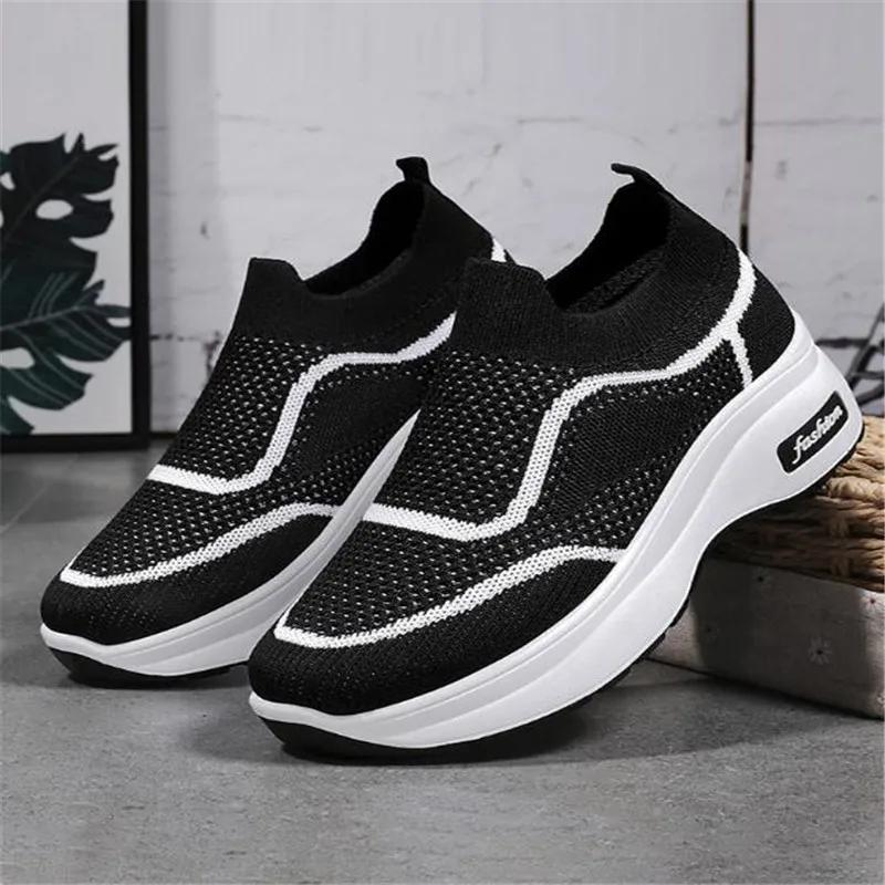 Women's Casual Shoes Woman Height Increasing Platform Sneakers Women Breathable Mesh Sports Shoes For Ladies Chunky Shoes
