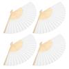 Adorainbow Plain White Folding Set of White for Summer Vacation Dance Sports Message Wedding Paper and Gift Fans, 4, 7-inch, Fans, Drawing, Crafts,