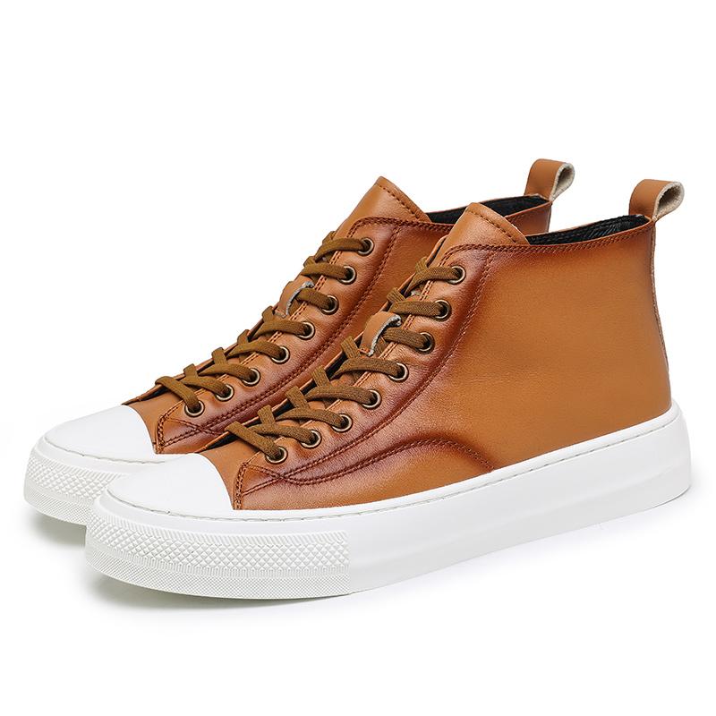 Стильные мужские ботинки для скейтбординга из натуральной кожи 2024 года — фото 9